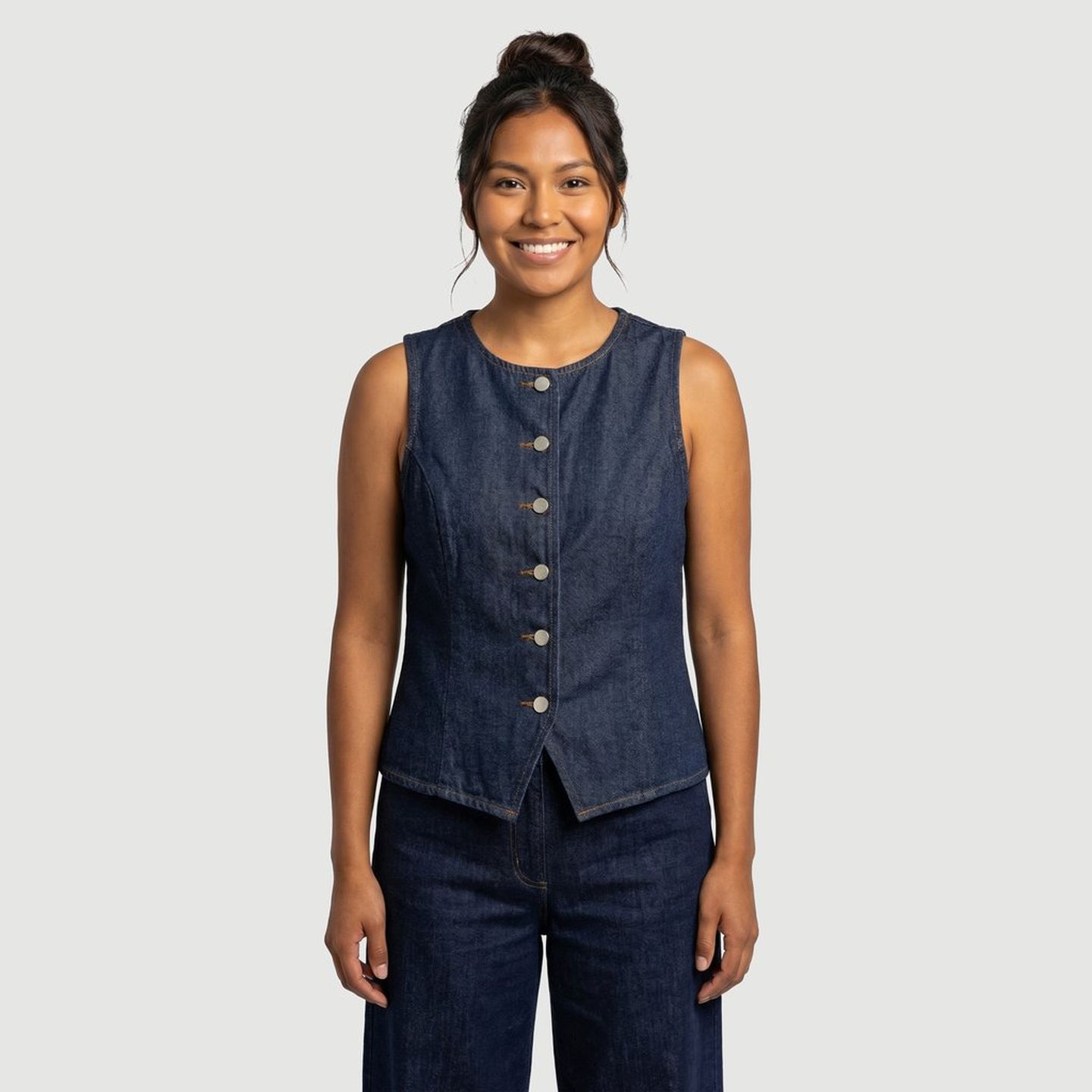 Colete Sem Manga Jeans Ps Prd Ink Coord Blue Colete Jeans Black