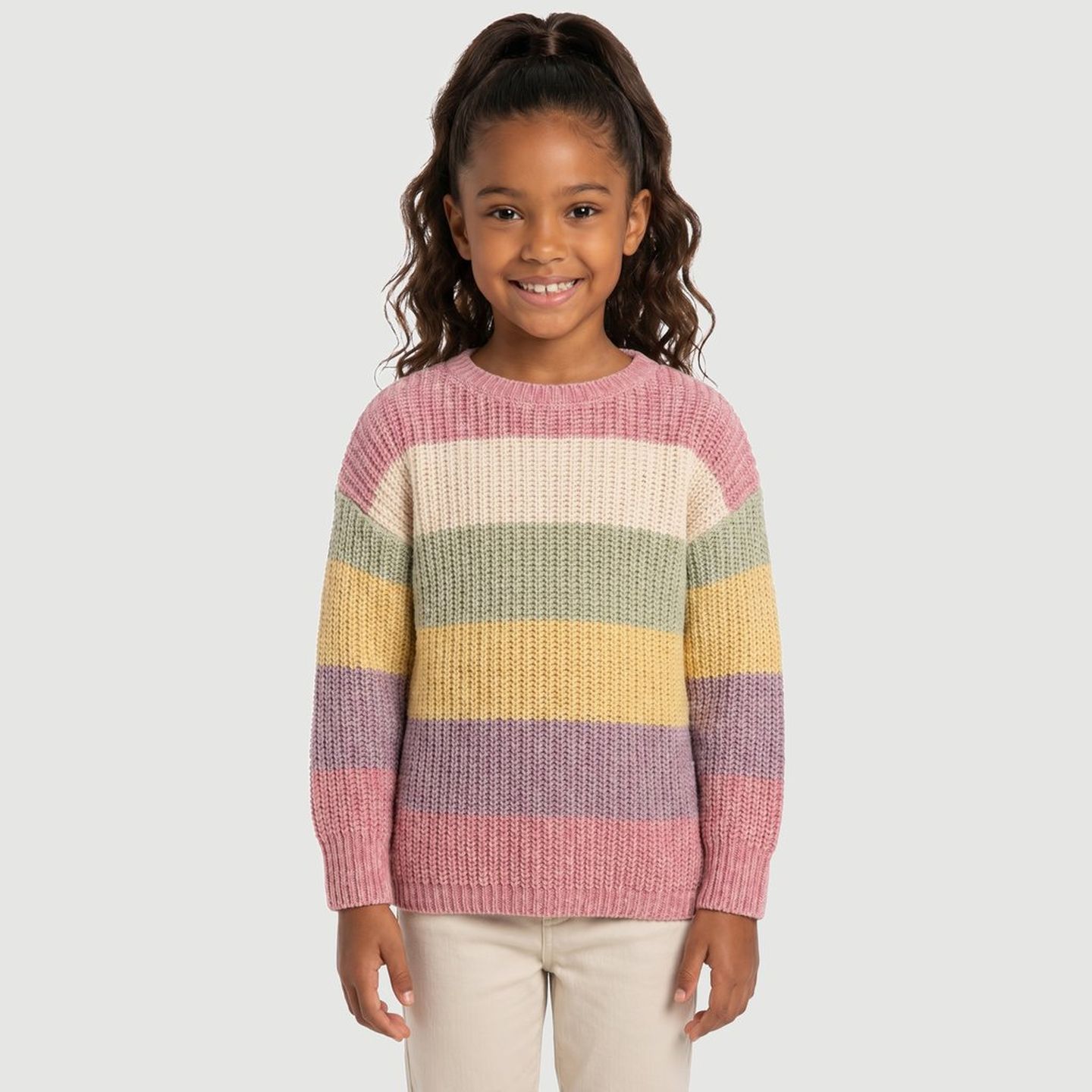 Cardigan Manga Longa Ppa Prd Toys Kids Chenille Listrada Colorida