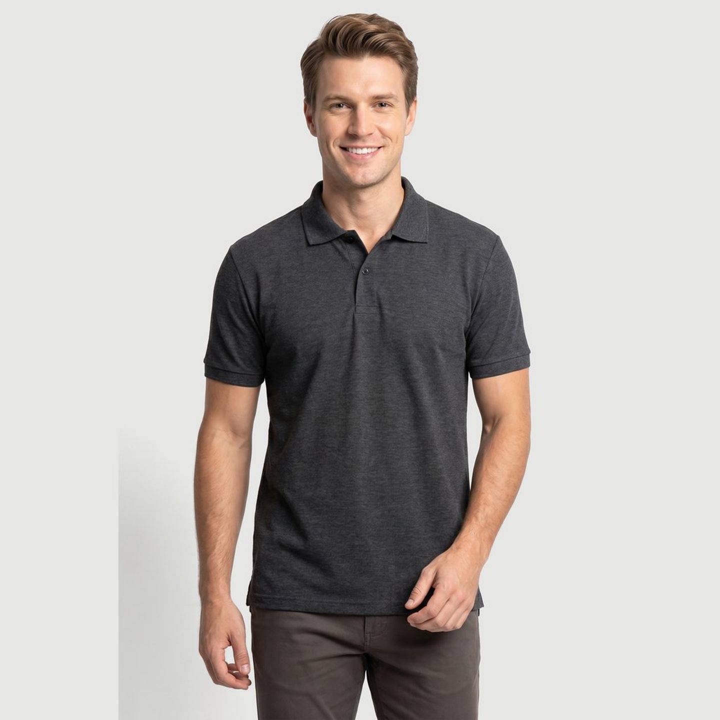 Polo Masculina Cinza | FastStore PDP