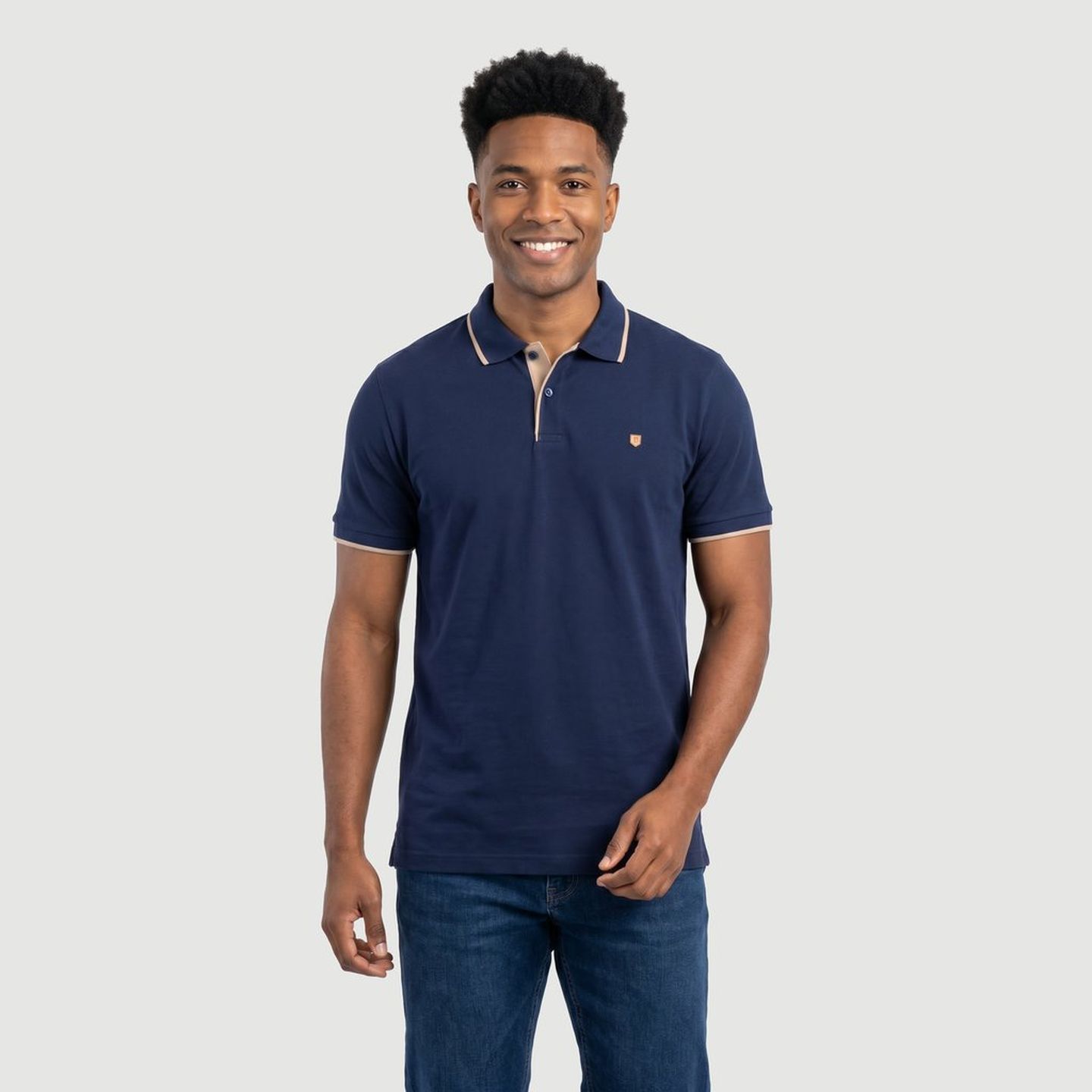 polo manga curta cl slo id basic friso sem brasao liso repeat