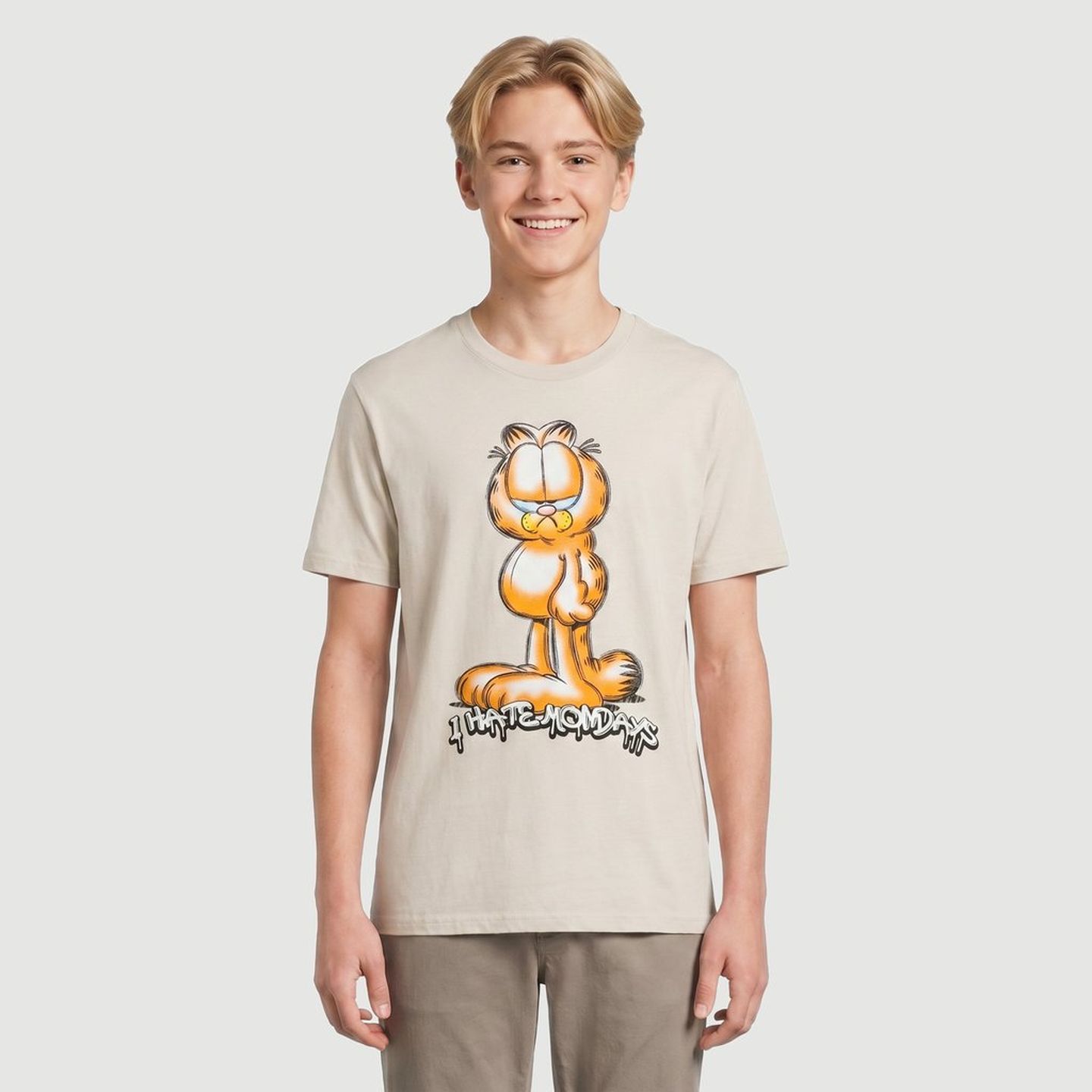 K*T様 Garfield x WIND AND SEA PATTERN長袖シャ Camiseta Manga Curta Jov Slo Garfield Mc Malha Penteada Estampa